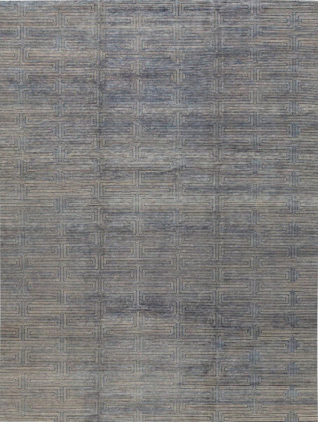 CANTERBURY SILK JP M-44 (JPM44) BLUE / IVORY
