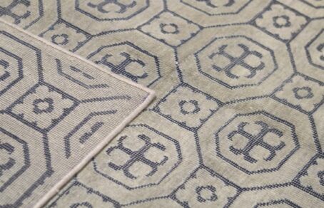 CANTERBURY SILK JP M-48 (JPM48) SILVER / BLUE - Image 3