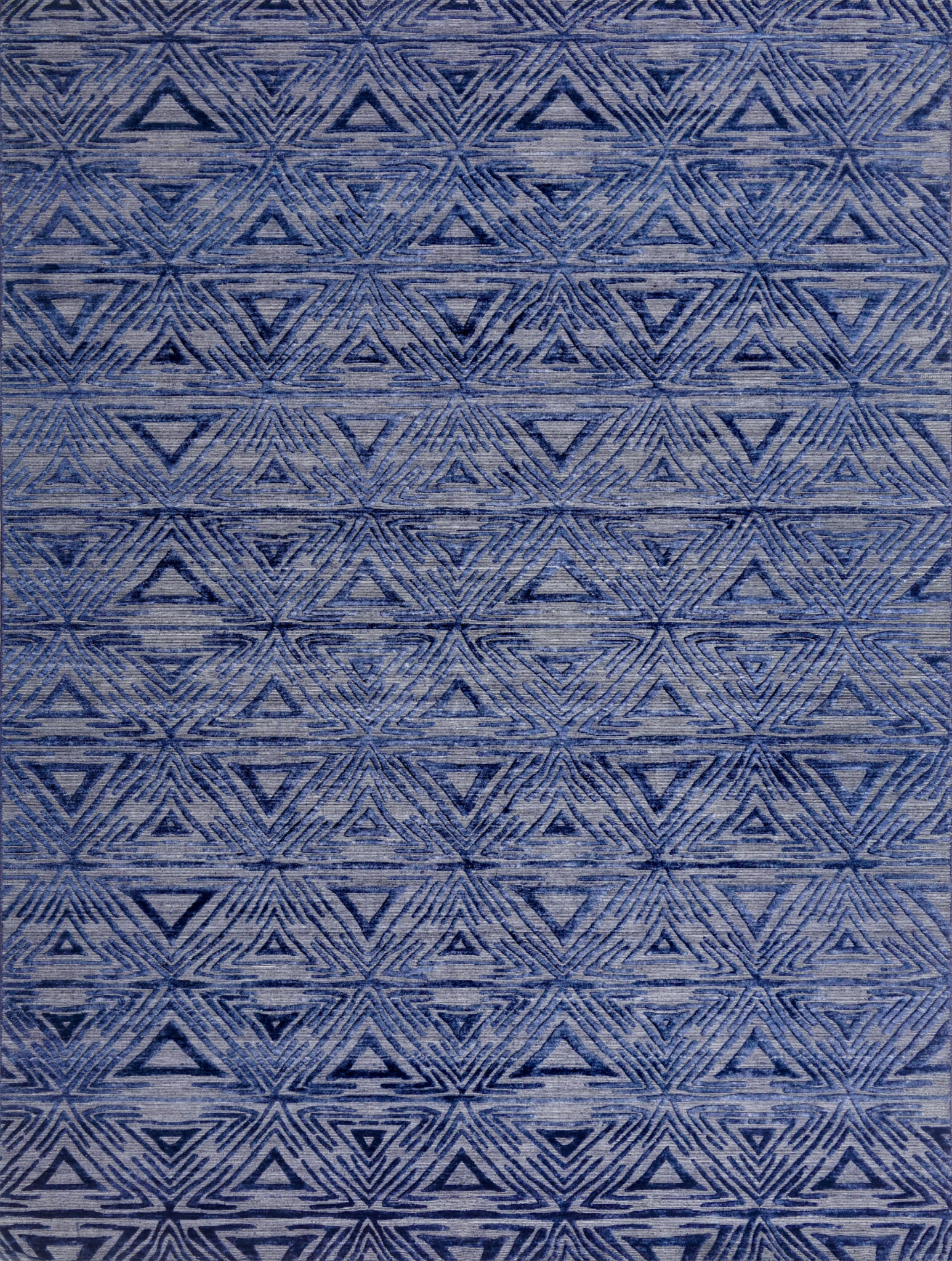 HANDLOOMED 2000 TCM01 COBALT BLUE / GREY Bokara Reserved Designer Rugs (732) 6661717