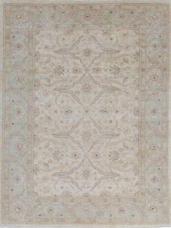 SULTANABAD COLLECTION N-26 IVORY / LIGHT GREEN
