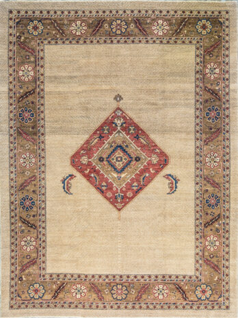 SULTANABAD COLLECTION S-83 IVORY / BROWN