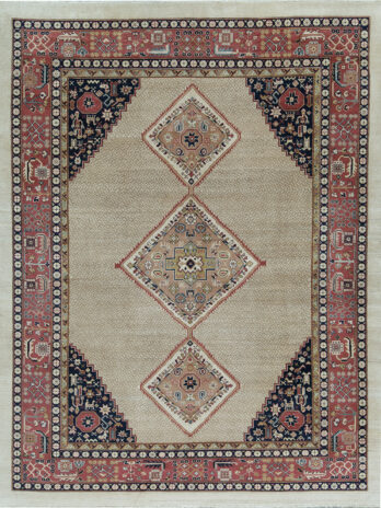 SULTANABAD COLLECTION S-85 IVORY / RUST