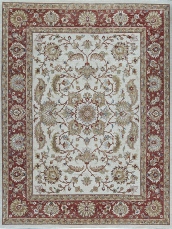 SULTANABAD COLLECTION S-89 IVORY / RED